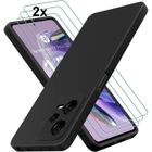 Coque pour REDMI NOTE 12 PRO PLUS - MASSILIA TECH - Souple - Noir - 2 vitres verre trempé
