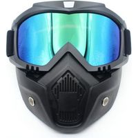 D2 - Masque de Ski modulaire pour hommes et femmes, lunettes de sécurité, coupe vent, pour Motocross, avec fi