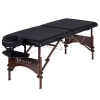 Master Massage 71cm Argo Table de Massage Pliante-Noir