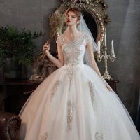 Robe de mariage 2021 nouveau européen luxe tempérament robe de mariage une épaule mariée Mori système super fée rêve flush