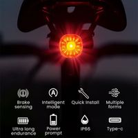 Feu Arrière Vélo LED, Lampe de Vélo Arrière Puissant 6 Mode d’éclairage Étanche USB Rechargeable Lumière -Paragraphe ordinaire