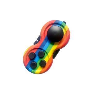 HAND SPINNER - ANTI-STRESS Contrôleur de jeu de jouet Anti Stress, jouet à poignée colorée arc en ciel, contrôleur en caoutchouc classique