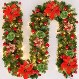 Lot De 10 Guirlandes De Noël – Couleurs Variées, Longueurs 1,5m à 2,8m, Vintage