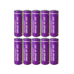 PILES 3,7 V-piles au lithium 3.6v aa, Non rechargeables, 2a, ER14505 LS14500, 2400mah aa 3.6v, 10 pièces