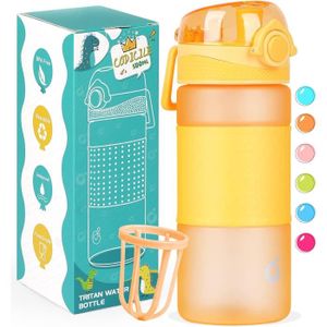 GOURDE Gourde pour enfants - 500 ml - Sans BPA - Anti-fuite avec poignée - Pour filles et garçons - Gourde de sport pour l'école.[Z4871]