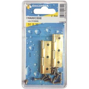 5 paire 1 1//2/" 40 mm Laiton Plaqué Avec Vis De Fixation 10 De Papillon Charnières