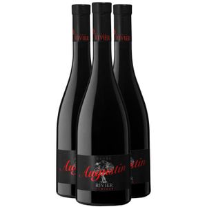 VIN ROUGE Côtes du Rhône Villages Chusclan Cuvée Augustin Rouge 2021 - Lot de 3x75cl - Maison Rivier - Vin AOC Rouge de la Vallée du Rhône