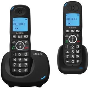 Téléphone fixe Téléphone sans fil Alcatel Dect Xl535 Duo Black - 