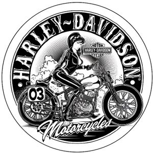 ACCESSOIRE CASQUE Stickers deco casque moto Harley Davidson Pin Up