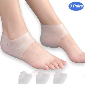 YFOX Semelle intérieure en silicone le talon protège contre les douleurs au talon causées par les pores plantaires Chaussures de travail et semelles de sport 3 paires 