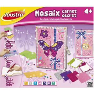 JOURNAL INTIME Coffret Mosaïques - JOUSTRA - Carnet secret Mosaix - Enfant - Fille - A partir de 4 ans