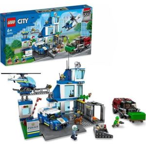 ASSEMBLAGE CONSTRUCTION SHOT CASE - LEGO 60316 City Le Commissariat de Police, Jouets Voiture, Camion de Poubelle et Hélicoptere Enfants +6 Ans, Set