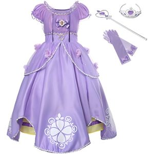 DÉGUISEMENT - PANOPLIE Robe de princesse Raiponce cosplay Halloween pour fille - Findpitaya - Violet - Taille 110-150cm