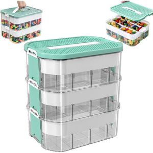 BOITE DE RANGEMENT Caisse Rangement Plastique Pour Lego,Caisse Jouet 