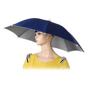 Taille unique Argent Chapeau Parapluie /à T/ête Pliable Abri de Pluie et Soleil pr Camping P/êche Randonn/ée