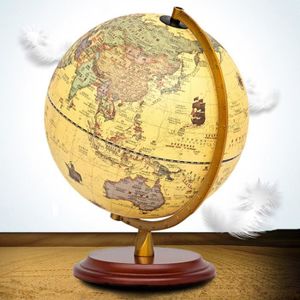 GLOBE TERRESTRE Vvikizy Petit globe Globe Antique 3D 25CM, fournitures scolaires, outil materiel registre 25cm antique avec lumière
