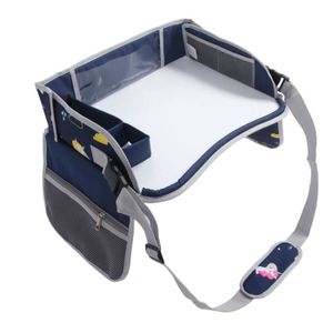 Plateau D'Activité Voyage Enfant - Table Siège Auto Pliable Avec Poche Filet Et Support Tablette, Imperméable