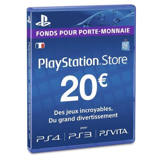 Abonnement Playstation Network Live Card 20 € PS3 Cdiscount Jeux vidéo