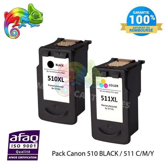 Cartouches D'encre Remanufacturées Pour Canon Pixma MP235 - Noir PG510 Et Couleur CL511 - Neuf, Compatible
