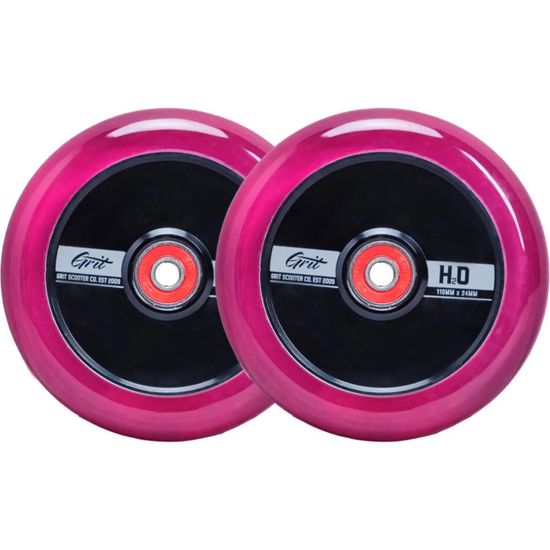 CLKE 2Pcs Roue de Trottinette Freestyle Pro Stunt 100mm, Roue Coloré en Alliage d'Aluminium, avec Compartiments pour Roulements, pour Razor et Cox Swain