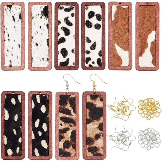 Boucles d'oreilles créoles motif léopard finition dorée ou argentée