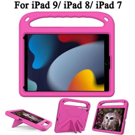 Rose- Coque Apple iPad 10.2 (2021)/ iPad 9e Génération Housse Enfants,  Léger EVA Poignée Support Etui iPad 10.2 pouece - Cdiscount Informatique