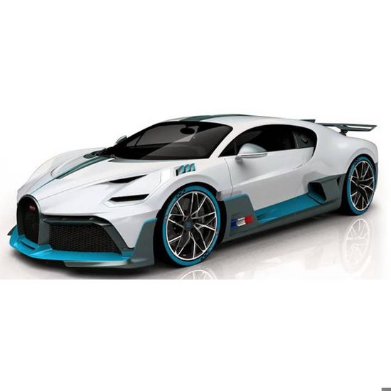 Mondo Motors - Bugatti DIVO Modèle à l'échelle 1:14, jusqu'à 8 km/h de Vitesse, Voiture radiocommandée pour Enfants 63688 Noire