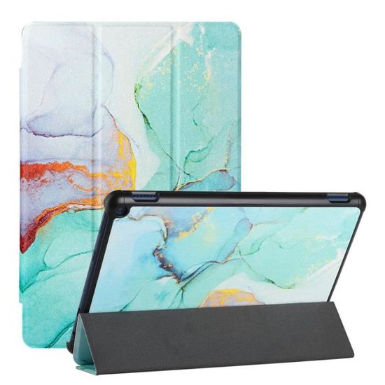 Étui Rabattable Cuir PU Pour Tablette Amazon Fire HD 10/10 Plus/Max 11 - Support Angle Ajustable - Neuf