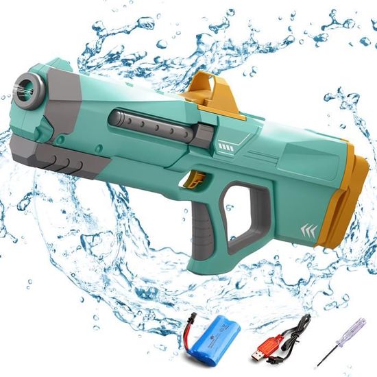 Pistolet à Eau électrique Mineup – Automatique, Rechargeable USB, Portée 8-10 M, Réservoir 280 Ml – Pour Enfants Et Adultes – Idéal Plage, Piscine, Jardin, Fêtes D'été