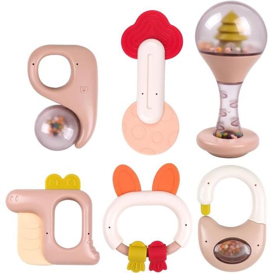 Hochet De Dentition Bébé – Lot De 8 Pièces – Silicone Alimentaire – Jouet éducatif 0-9 Mois - 2