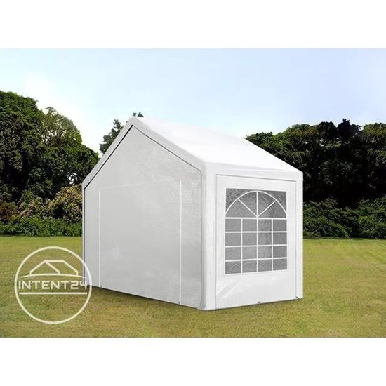 Tente de réception TOOLPORT 3x2m - Blanc - PE 180g/m² - Imperméable