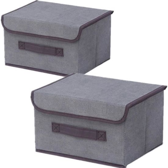 Boite De Rangement Avec Couvercle,Boite Rangement Tissu,Cube De Rangement Tissu,Pliantes,Boîtes