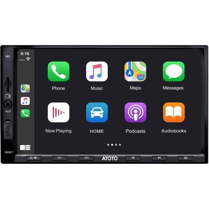 Autoradio Double DIN ATOTO-SA102 Starter (YS102SL) CarPlay et Android Auto,  Lien de Mise en Miroir de téléphone, Bluetooth, R [630] - Cdiscount Auto