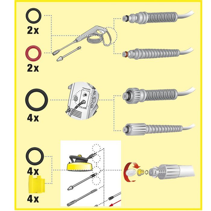 Kärcher Kit de joints toriques de rechange accessoire pour nettoyeurs haute pression - vue 2