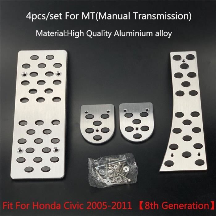 Pedali Sportivi In Acciaio Inox Per Jaguar XE, XF, F-Pace 2015-2018, Antiscivolo, Argento E Nero, LHD