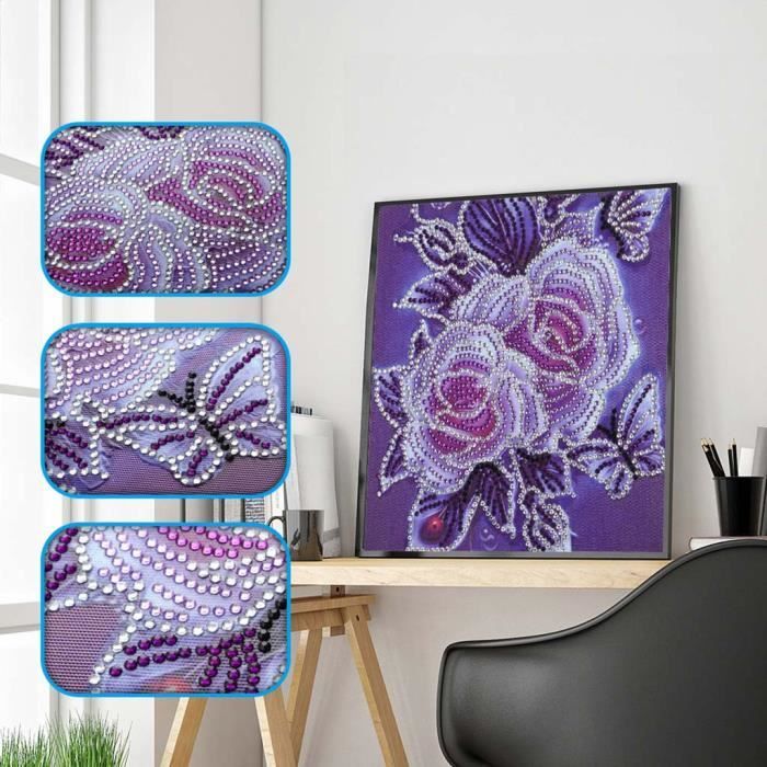 Diamant en forme de peinture spéciale bricolage 5D perceuse partielle au point de croix Kits Crystal R - likaiyehio 2674