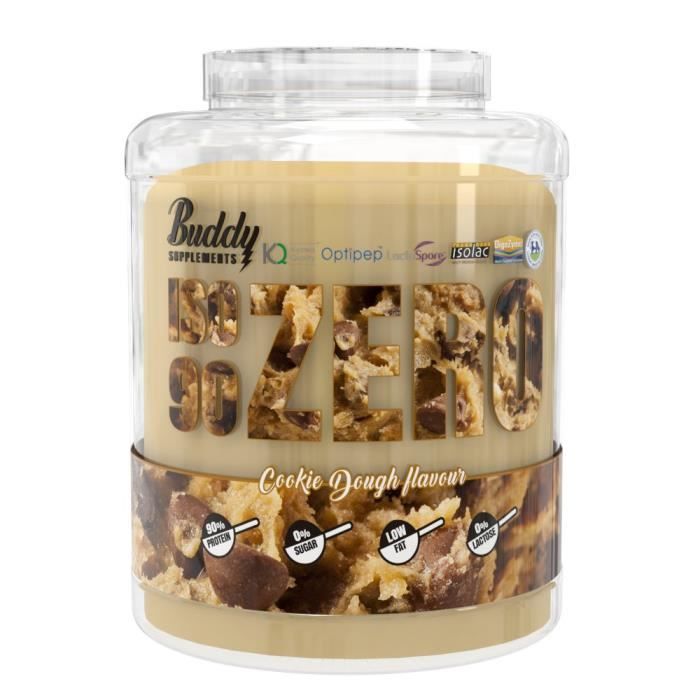 Iso Zero 90 2kg COOKIES DOUGH Buddy Supplements 90% Proteine Isolat de Whey Isolac Optipep