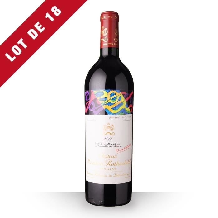 18X Château Mouton Rothschild 2011 Rouge 75cl AOC Pauillac - Vin Rouge