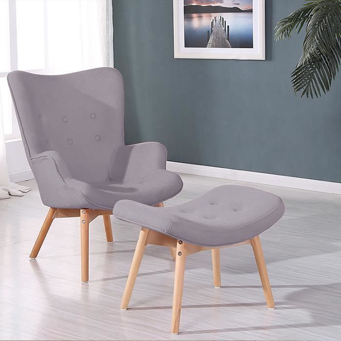 Fauteuil scandinave gris - Stockholm - DESIGNETSAMAISON
