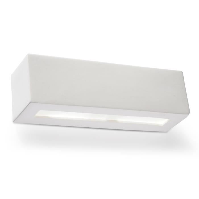 Applique Murale Céramique VEGA Lampe Murale Moderne Design pr Chambre Salon Escalier Couloir - Blanc