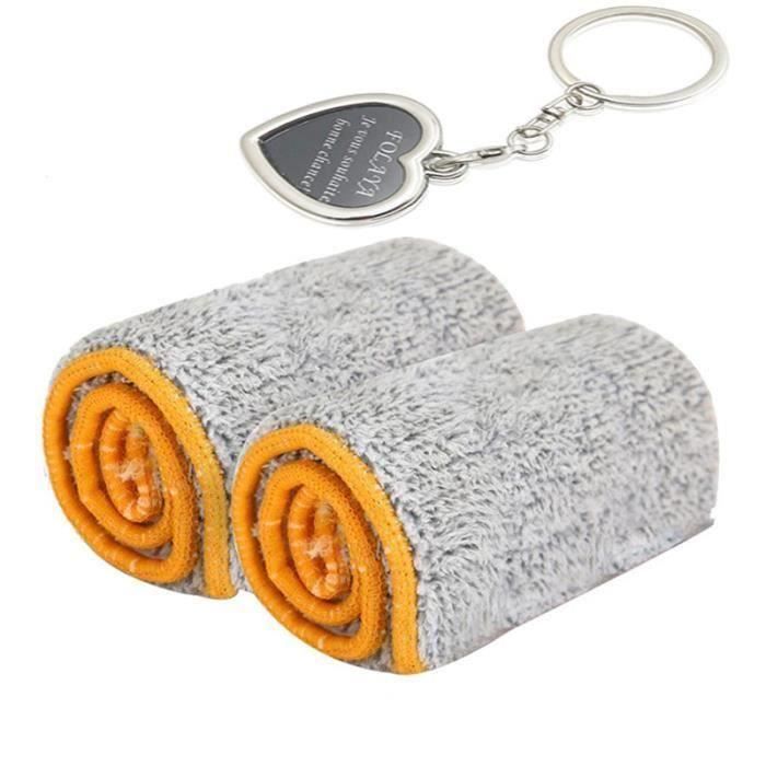 Serpillères en Microfibre, 2 pièces Balai Tissu Lavage Non Manuel à Double Face pour Usage Humide -Sec Aw32426