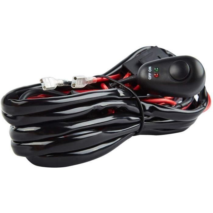 NetBoat Faisceau Electrique, Faisceau de Câblage 12V 40A pour Barre Phare Feux de Travail LED SUV ATV Camion Tout-Terrain EBC70