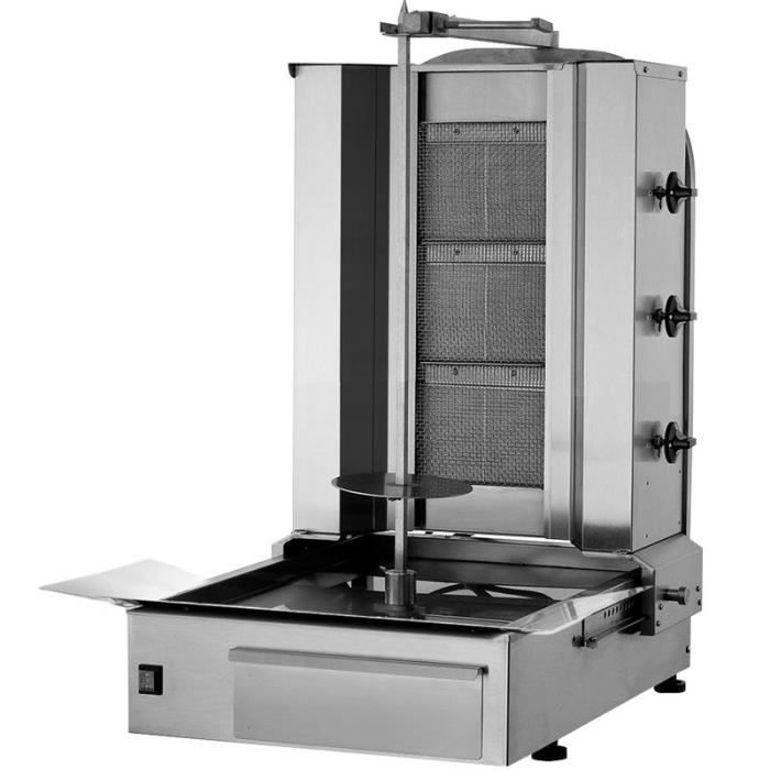 Machine à Kebab 60 Kg à gaz 3 bruleurs