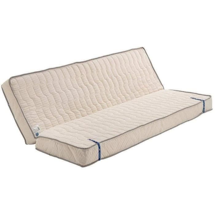 MATELAS Matelas Ferme pour Clic Clac 140x190 x 25 cm - Dim Assise 70 cm - 5 Zones de Confort - Noyau Mousse Poli Lattex Haute R&233