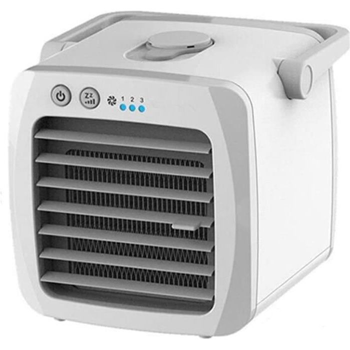 Climatiseur air Refroidisseur d'air, Mini Ventilateur Portable climatiseur pour la Chambre Maison air Refroidissement de Bureau USB