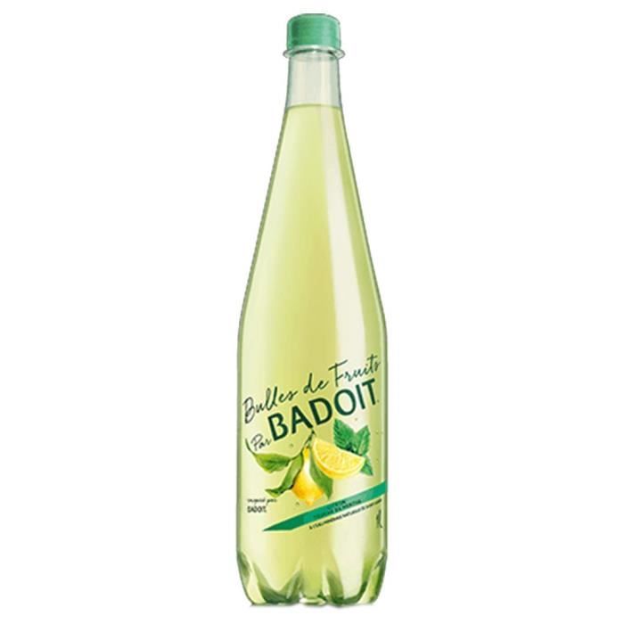 Badoit Bulles de Fruits Citron Touche de Menthe 1L (pack de 6)