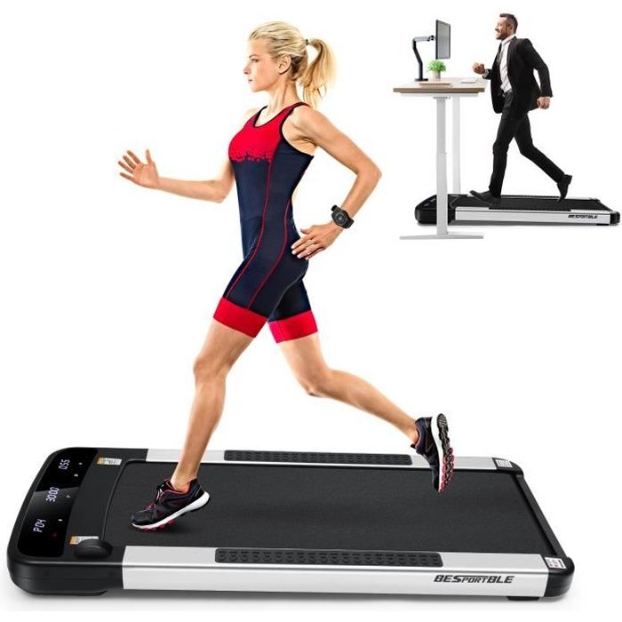 Tapis de course Pliable - avec roues mobiles lisses pour bureau à domicile