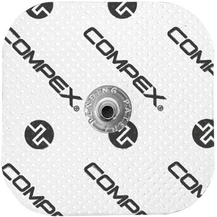 COMPEX ÉLECTRODES BLANCHES EASYSNAP PERFORMANCE 50 X 50 MM