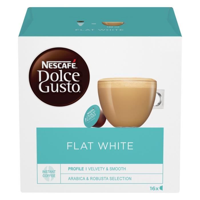 6x Dolce Gusto Flat White Cafe 16 Capsules