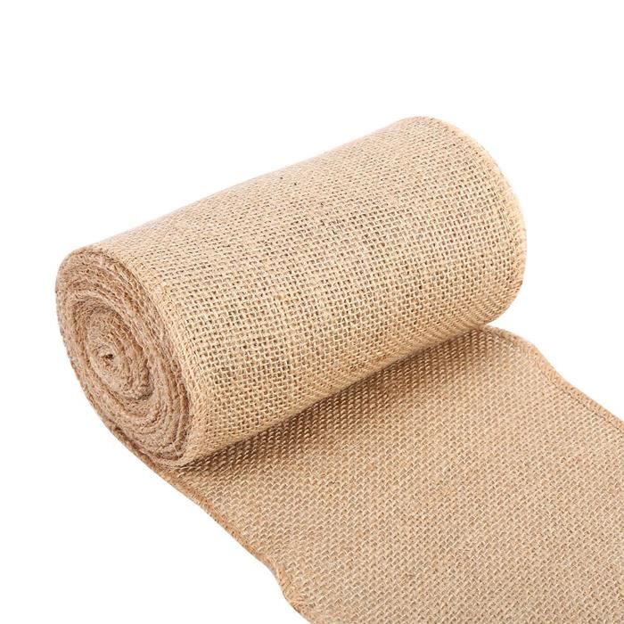 Chemin De Table En Toile De Jute 15 Cm, Rouleau De 5 Mètres Pour Décoration De Table Et Mariage92428